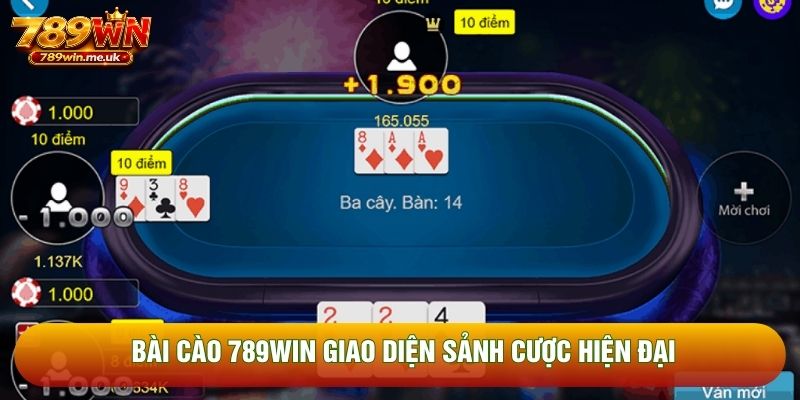 Bài cào 789WIN giao diện sảnh cược hiện đại