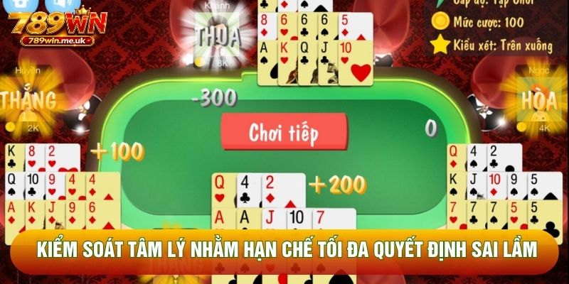 Kiểm soát tâm lý nhằm hạn chế tối đa quyết định sai lầm